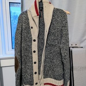 Roots Men's Medium Cabin Shawl Sweater Cardigan Heritage Collection VGUC